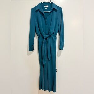 Aritzia Babaton Teal Long-Sleeve Dress